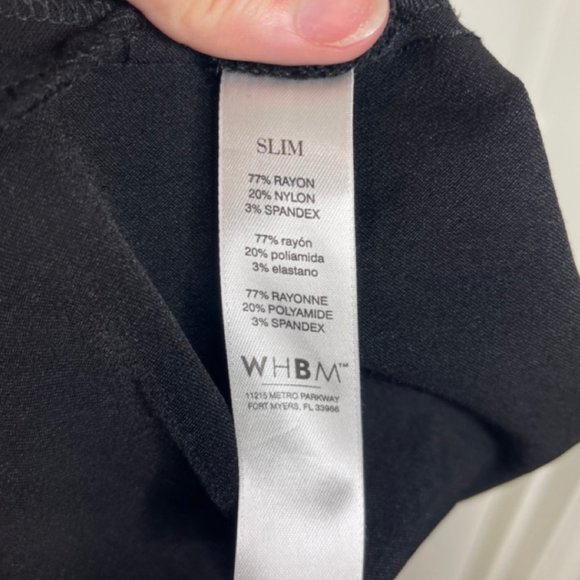 WHITE HOUSE BLACK MARKET | Black Stretchy Flat Front Slim Crop Pants | Size 8S - Picture 7 of 9